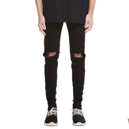 Mens Jeans Men Ripped Design Fashion Skinny Black For E5050 Drop Delivery Apparel Clothing Othau