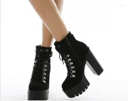 Boots High Quality Women Ankle Zip Round Head Footwear Elastic Fabric Heels Female Party Shoes Black