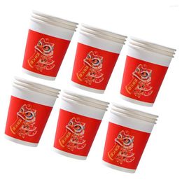Disposable Cups Straws Paper Cup Office Water Container For Drinking Holder Business Thicken Coffee