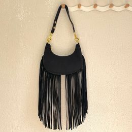 designer bag tassels Velvet bread Bag Suede high quality Tassels Shoulder Bags Luxury Designer Crossbody Bags Handbag Women hobo Purse Zipper