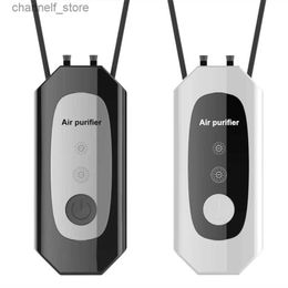 Air Purifiers 150 million negative ion air purifier necklace pendant dual head brush home smart car portable purifierY240327