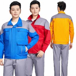factory Workshop Working Coveralls Ctrast Colour Work Clothes For Men Mechanical Electrical Worker Uniforms Wear Resistant 4xl P8ur#