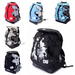 Bags Professional Roller Skates Backpack Inline Skates Skating Shoes Boots Carry Bag Durable Multipocket Sports Rucksack Unisex 40