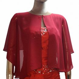 plus Size Chiff Wedding Shawls Bridal Boleros Capes Evening Party Formal Women Jackets K7dE#