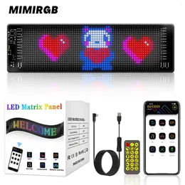 Strings LED Pixel Matrix Soft Screen USB Programmable Bluetooth APP Control Full-color RGBIC Display Car Advertising Text Sign