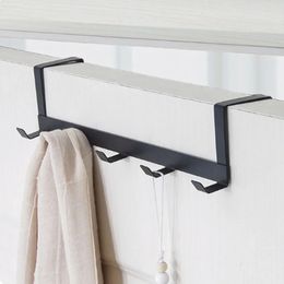 2024 Hooks Over The Door 5 Hooks Home Bathroom Organizer Rack Clothes Coat Hat Towel Hanger Living Room Kitchen Accessories Holder - for -