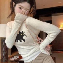 Women's T Shirts Spring And Autumn Base Shirt Female In The Woman With Body Showing Long -sleeved Round Neck -shirt Top