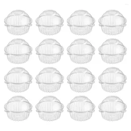 Take Out Containers 60Pcs Clear Single Individual Cupcake Muffin Dome Holders Cases Boxes Cups Holder With Lid For Wedding Shower