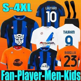 23 24 alexis Soccer Jerseys LAUTARO THURAM BARELLAFRATTESI FINAL 2023 Maglie Football Shirt Child third Special Inters Milans fans player version Kid Kit Maillot de