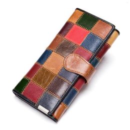 Wallets Fashion Women's Long Purse Patchwork Designer Luxury Ladies Walelt Card Holder Clip For Female Evening Clutches