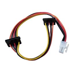 ATX Motherboard 4pin to 2Port Serial ATA SATA Hard Drive Adapter Power Cable for Lenovo IPC Tax Controller 18AWG3302596