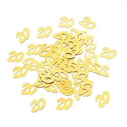 Party Decoration 1200pcs 20 Glitter Paper Table 20th Birthday Anniversary Golden