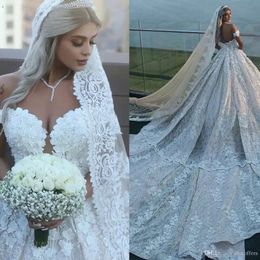 Vintage Off The Shoulder Dresses Cathedral Train Appliques Beads Backless Plus Size Wedding Dress Bridal Gowns