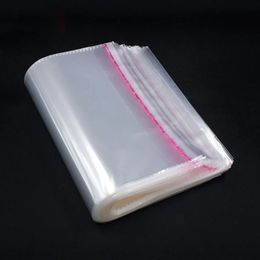 100pcs Transparent Gift Bags DIY Candy Biscuit Cookie Packing Bags Self Adhesive Plastic Cellophane Food Bag Kitchen Organiser