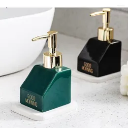 Liquid Soap Dispenser Creative Ceramics Bathroom With Storage Rack Hand Snitzer Holder Portable Lotion Bottle Wristband