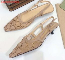 Sandals Designer Sling Back Summer Fashion Women Luxury Rhinestone Wedding Sandles Sliders High Heels Fashion Shoes 352344