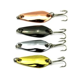 Hengjia Fishing Spoon Lures Bait hooks spinner Hard Bait Spoons metal Fishing Lure fly fishing 20pcs ZZ