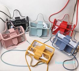 Shoulder Bags Luxury Handbag Women Transparent Bucket Bag Clear PVC Jelly Small Female Crossbody Messenger 2024