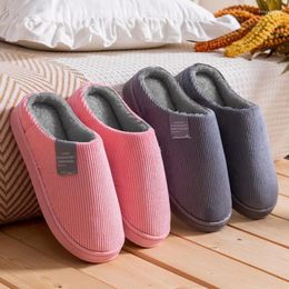 Slippers Couples Bedroom Cartoon Non-slip Soft Bottom Women Cotton Men Home Unisex Winter Indoor Warm