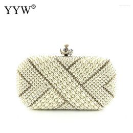 Evening Bags Wedding Bead Handbag Clutches Lady Purses Party Purse Rhinestone Crystal Bag Pearl Clutch Box For Women