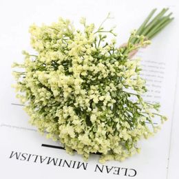 Decorative Flowers Romantic Artificial Flower Elegant Baby's Breath Bouquet For Home Wedding Party Decor Realistic Faux
