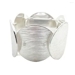 Strand V262 Fashion Silver Color Round Elastic Bracelet Beads Women Jewelry High Quality Nickel Free
