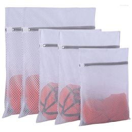 Laundry Bags 5Pcs Heavy Duty Mesh Wash Bag Net Fabric Durable And Reusable Travel Storage