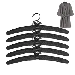 Hangers 5pcs Suits Blouse Satin Padded Clothing Storage No Scratch For Closet Coat Hanger Wedding Dress Sweater Non Slip Fashion Bow