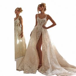 beautiful Wedding Dres Sweetheart Sexy Backl Mermaid Off The Shoulder Sleevel High Slit Simple Mop Bridal Gowns d9nx#
