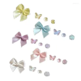 Stud Earrings Piercing Ear Studs Sweet Ribbon Butterfly Body Jewelry Accessories Fashionable For Daily