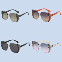 Trendy womens sunglasses UV 400 frameless irregular lenses designer sunglasses man lunette de soleil homme eyeglasses summer fa0113 H4