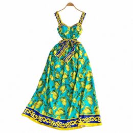 runway Fi Maxi Dr Summer Bohemian Spaghetti Strap Lem Print Sundr Cup Padded Belted Elegant Backl Lg Vestidos v4Bj#