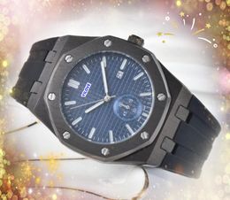 Luxury Big Dial Designer Watches Mens Watch Quartz Movement Rubber Stainless Strap Clock Waterproof Luminous Wristwatches Montre De Luxe Gifts
