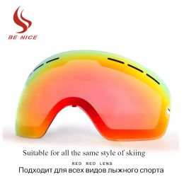 Goggles Brand Snowboard Goggles Double Antifog Lens Big Spherical Skiing Eyewear Ski Glasses Lens Suitable For The Same Style Lens