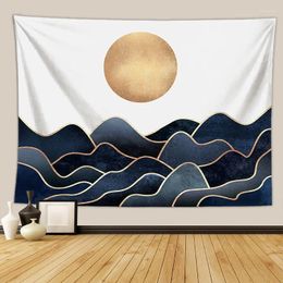 Tapestries Tree Of Life Tapestry Wall Hanging Mountain And Sea Scenery Dormitory Decoration Living Room Bedroom Bedside Decor