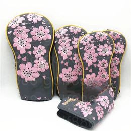 Pink cherry Headcover blossom Driver 3and5wood Hybrid putter Golf headcover Leave us a message for more details and pictures messge detils nd