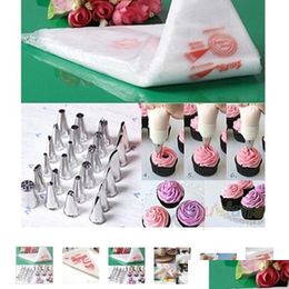 Cake Tools 100 Pcs Baking Decorating Bag For Tool Disposable Pi Icing Nozzle Fondant Pastry Tips Drop Delivery Home Garden Kitchen D Dhuge