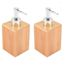 Liquid Soap Dispenser Bamboo Wooden Household Bathroom Restaurant El Lotion Refillable Hand Bottle With