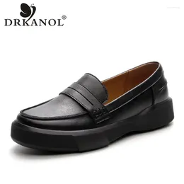 Casual Shoes DRKANOL 2024 Big Size 35-43 Women Slip On Loafers Shallow Flat Spring Autumn Heel Comfort Single