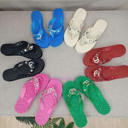 sandals designer slipper G Slippers Womens Beach Sandwich Feet Herringbone Summer Outwear Thick Sole EVA Rubber