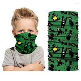 Scarves Children Bandana Neck Gaiter Tube Headwear For Boys Girls Hiking Face Scarf Dustproof Cycling Facemask Windproof Gradient