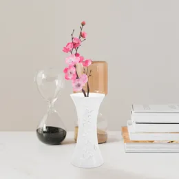 Vases Nordic Plastic Plum Vase Hydroponics Planter White Flower Arrangement Table Centrepieces Pots For Plants