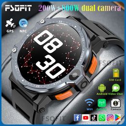 4G Net HD Dual Camera Smart Watch SIM Card WIFI BT Call 4GB RAM 64GB ROM 800mah Battery GPS NFC Android Smartwatch PK DW88 DW89