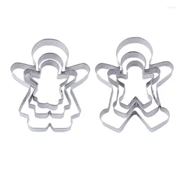 Baking Moulds 3pcs/set Christmas Stainless Steel Cookie Cutter Boys Shaped Biscuit Mould Fondant Cake Decoating Tools Kitchen