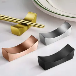 Chopsticks 1Pcs Metal Chopstick Rest 304 Stainless Steel Pillow Knief Spoon Fork Tableware Holder Els Table Decorations