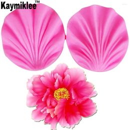 Baking Moulds Kaymiklee M453 Peony Veiners Petal Mould Silicone Texture Cake Fondant Tool Sugar Decorating Tools