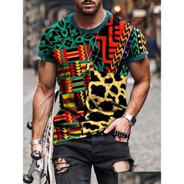 Men'S T-Shirts 24 Styles Mens T Shirts Casual Nation Style Printing Africa Short Sleeve Clothes Drop Delivery Apparel Clothing Tees Po Dhfem