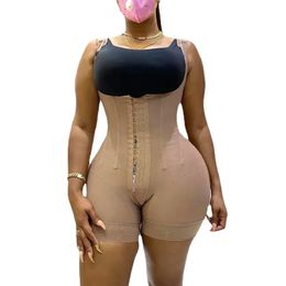 Fajas Colombianas Reductoras Shapewear Bodysuit Hook Eye Closure Tummy Control Adjustable Crotch Open Bust Gaine Amincissante 240327