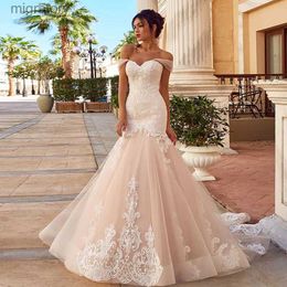 Urban Sexy Dresses Off Shoulder Wedding Gown Corset 2023 Fashion Sweetheart Bridal Dress Lace Tulle Backless Pleats For Women Robe De Marie yq240329