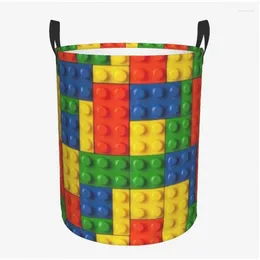 Laundry Bags Basket Large Capacity Organizer Personalized Block Foldable Family Dirty Clothes Oxford Cloth Toy Storage